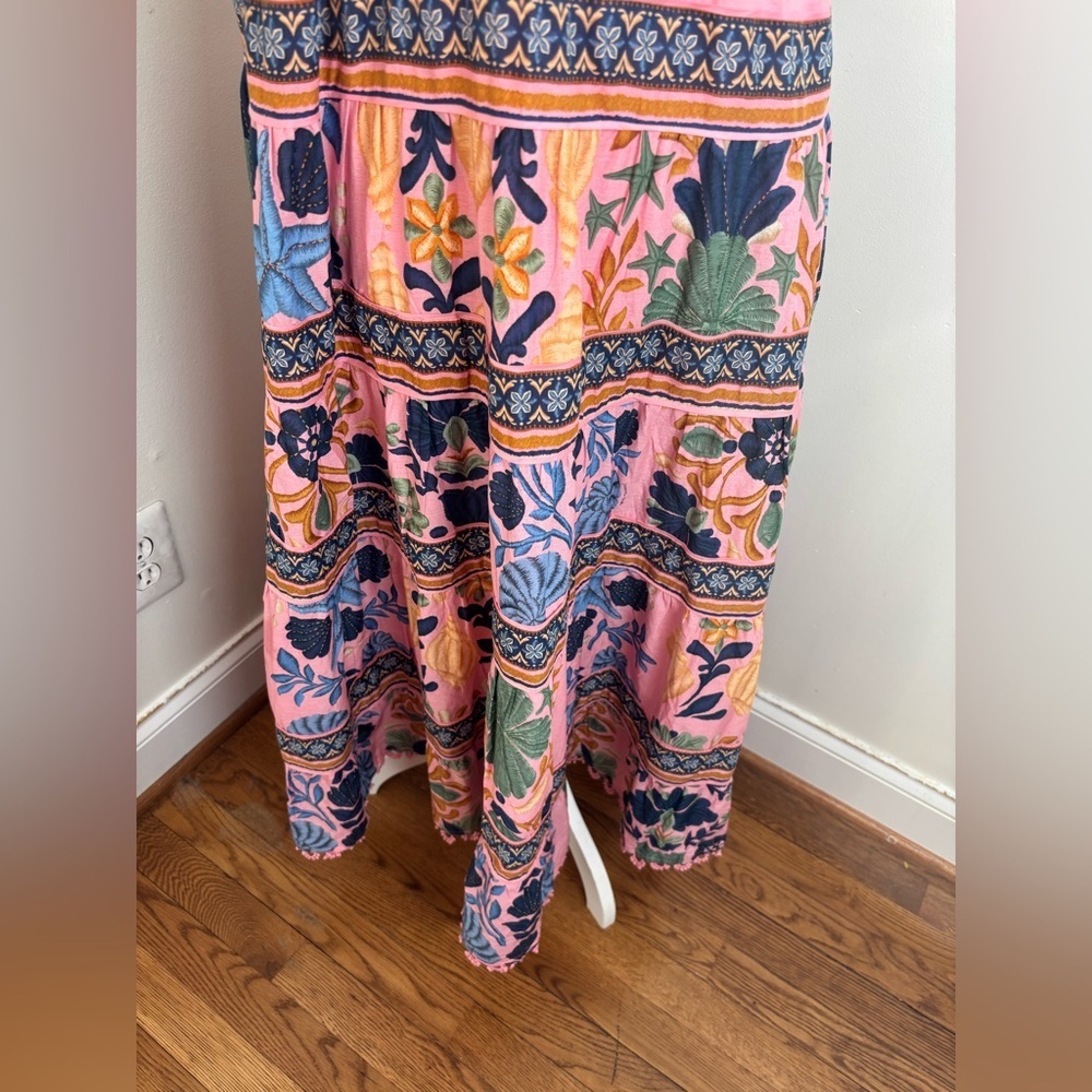Farm Rio Seashell Tapestry Midi Dress In size Large - Picture 8 of 16